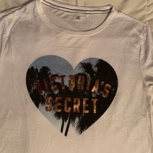 White T-shirt tropical Victoria’s Secret